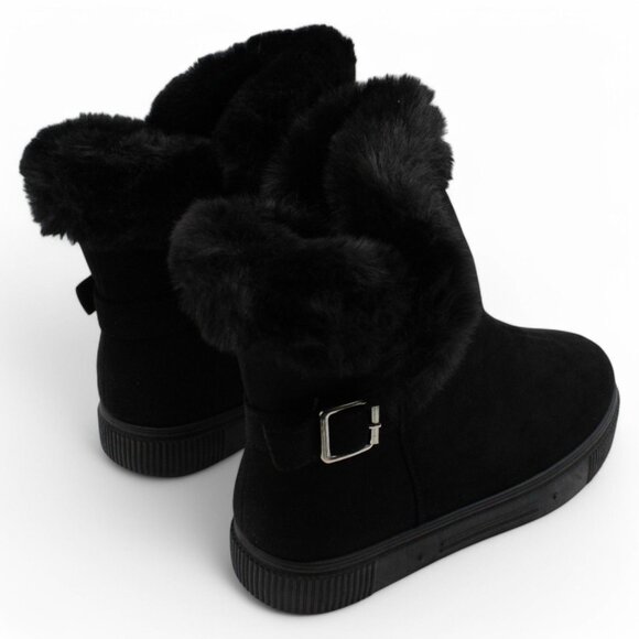 Journee Collection Womens Sibby Faux Suede Cold Weather Winter Boots - Picture 4 of 7